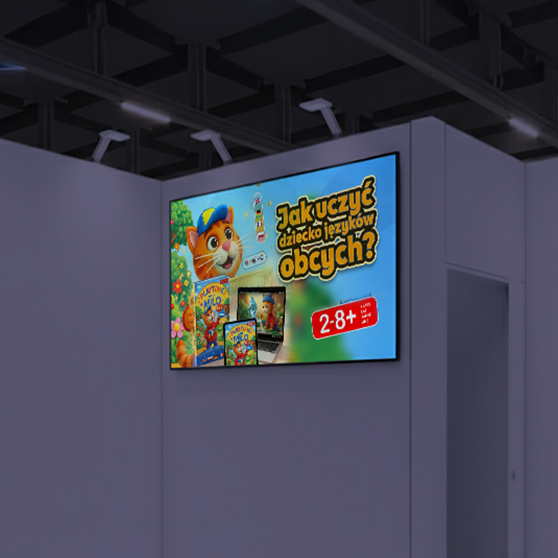 Telewizor na stoisku targowym