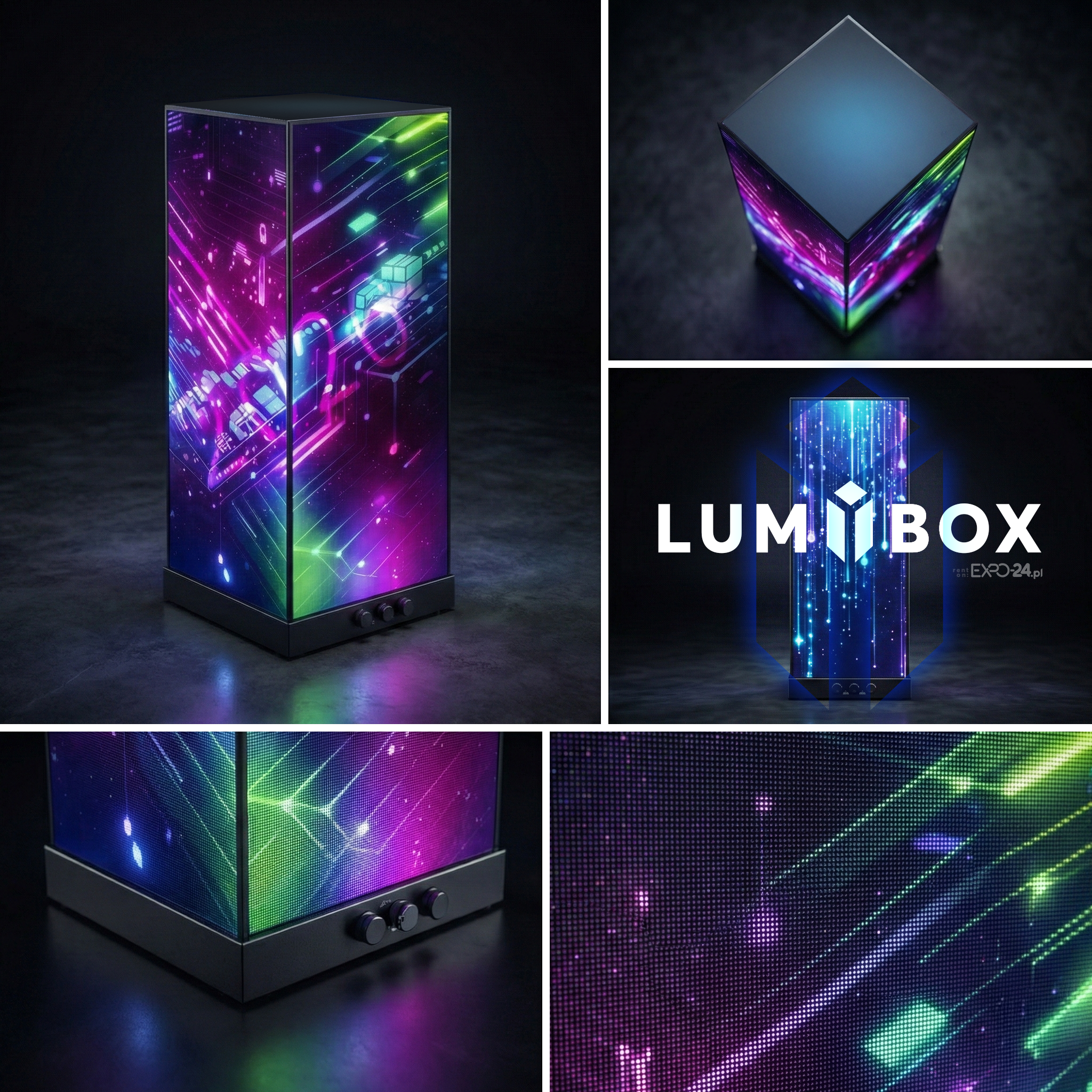 Ekspozytor LED LumiBox z podświetlanym produktem