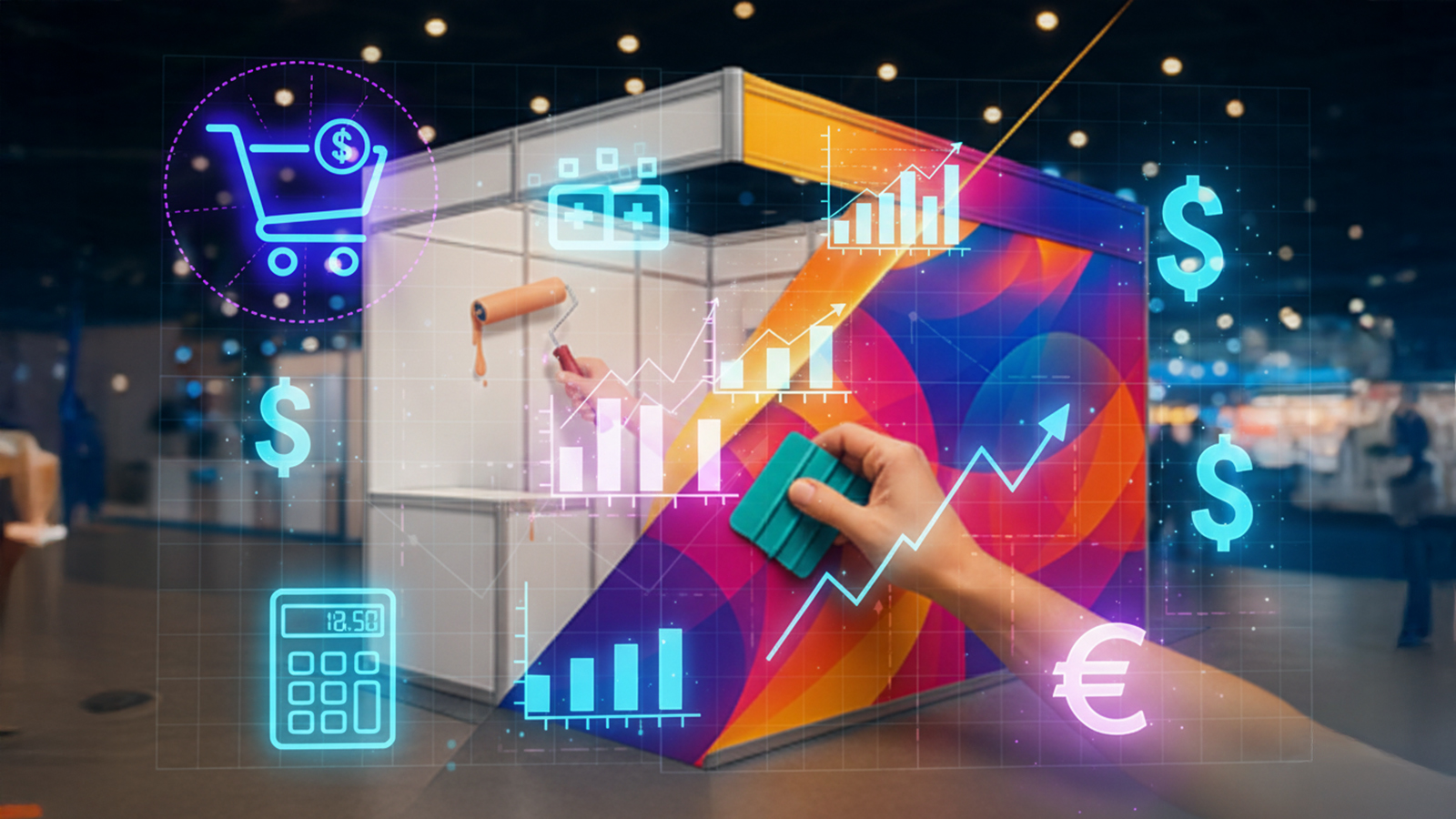 Oklejanie stoiska vs malowanie - porównanie metod